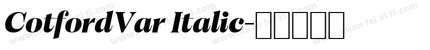 CotfordVar Italic字体转换